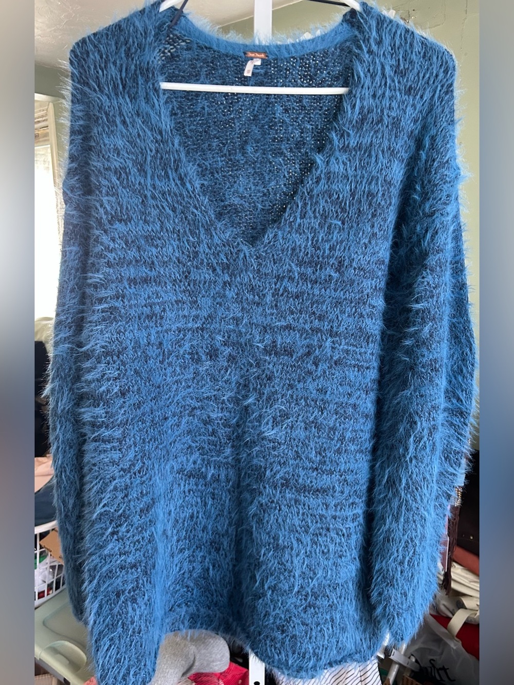 Free People Serendipity Eyelash Sweater in the color Storm Combo